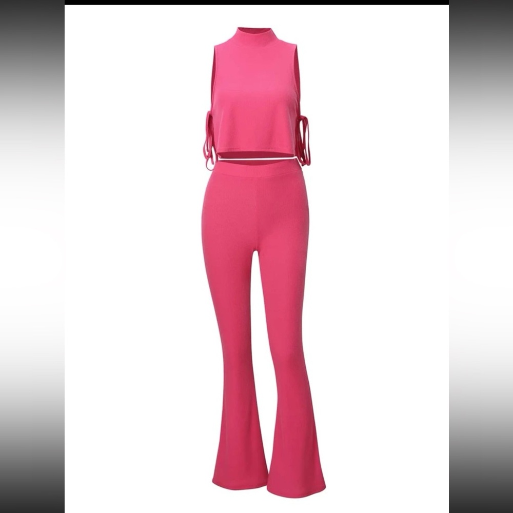 2 piece pink outfit coord set